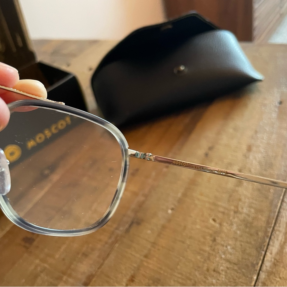 Moscot Originals Macher Grey/Tortoise/Silver Eye Glasses - Picture 8 of 11